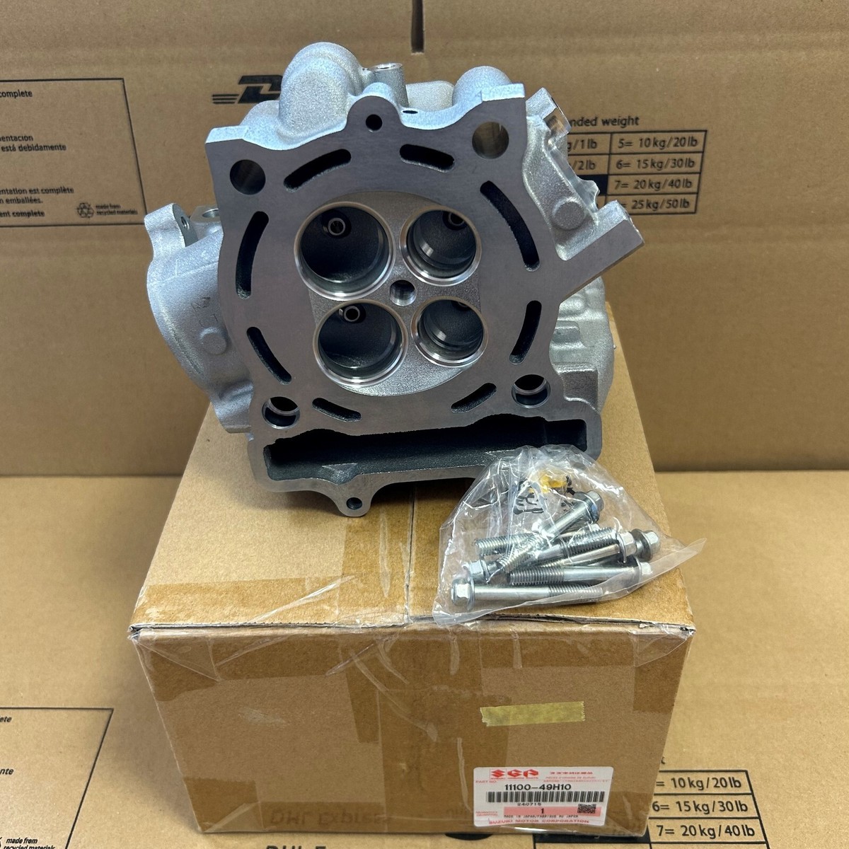 20枚×3種×¥250= 15,000 NEW】Suzuki Genuine 2010-2018 RMZ250 HEAD ASSY, CYLINDER