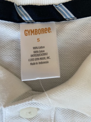 GYMBOREE Boys Uniform White Polo School Shirt Stain Release Finish Size 5 NEW - Picture 6 of 10