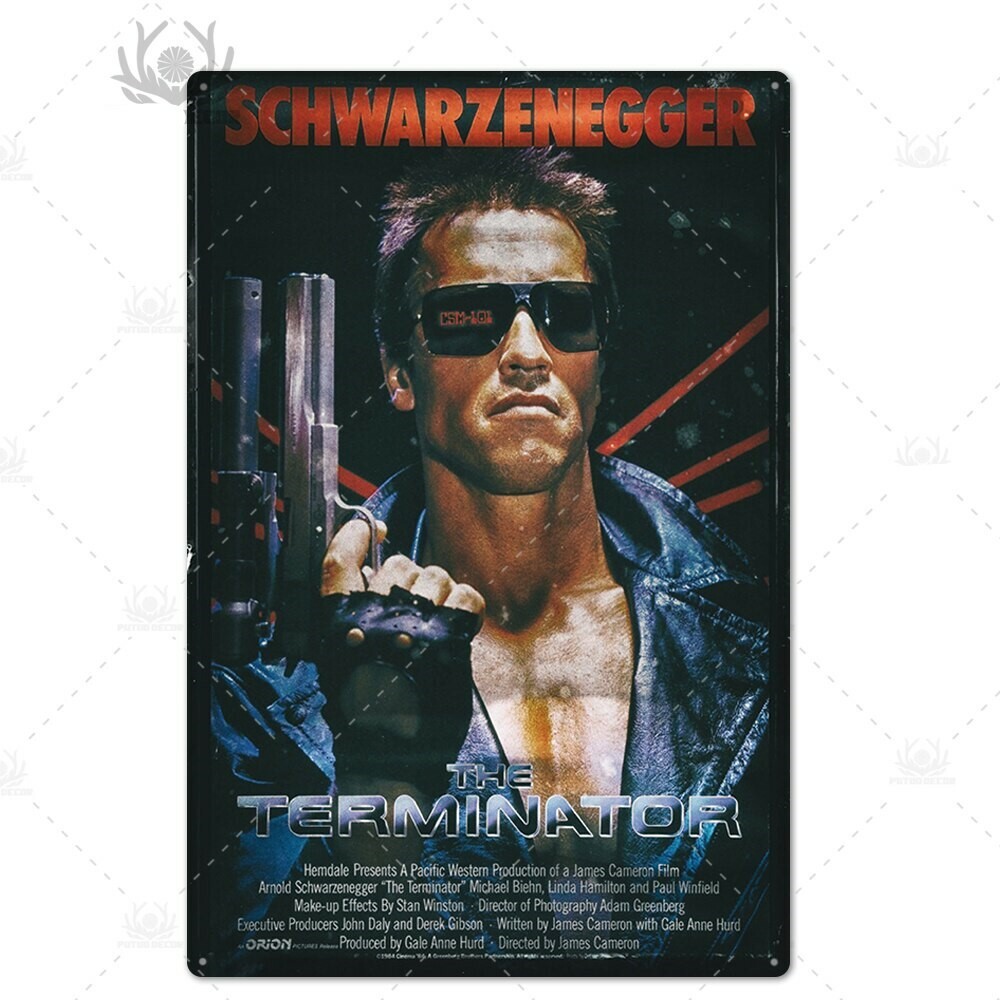 The Terminator 8x12 Metal Movie Poster Sign [A] Arnold Schwarzenegger