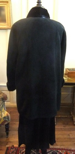 Black 3/4 Suede Coat (Shearling) Jacques Jekel In Paris - Picture 5 of 11