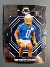 Daiyan Henley Rookie RC 2023 Mosaic Football Card #304 Los Angeles Chargers. rookie card picture