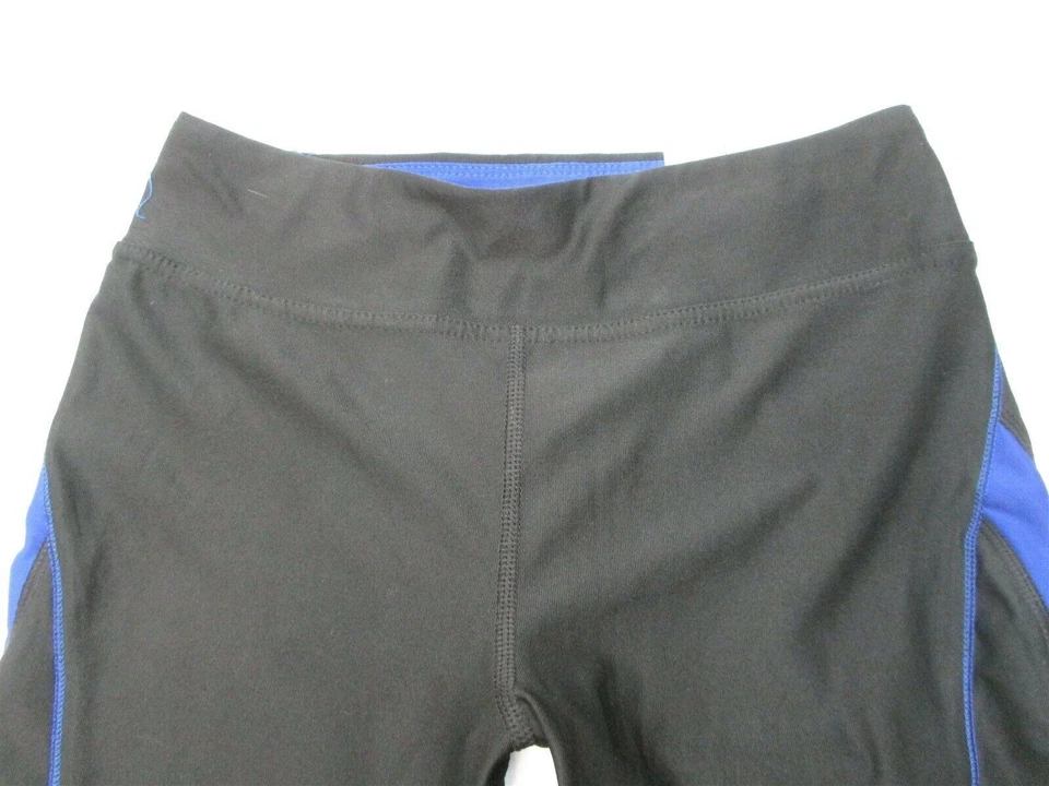 Pantalones Legging Capri VELOCITY Para Mujer Talla XS Ligeros para Correr Negros/Azules Foto 2 de 4