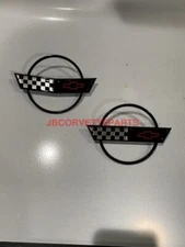 1991-96 C4 Corvette Nose AND Fuel Gas Door Emblems 91 92 93 94 95 96 Set-Pair