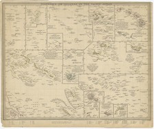 Antique Map of Polynesia by Walker (1840)
