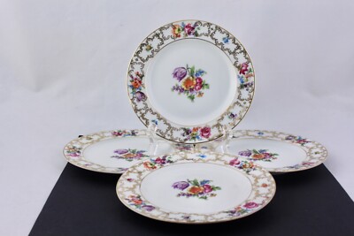 SET OF 4 SCHUMANN BAVARIA THE MEISSEN 6'' BREAD & BUTTER PLATES #2   MINT