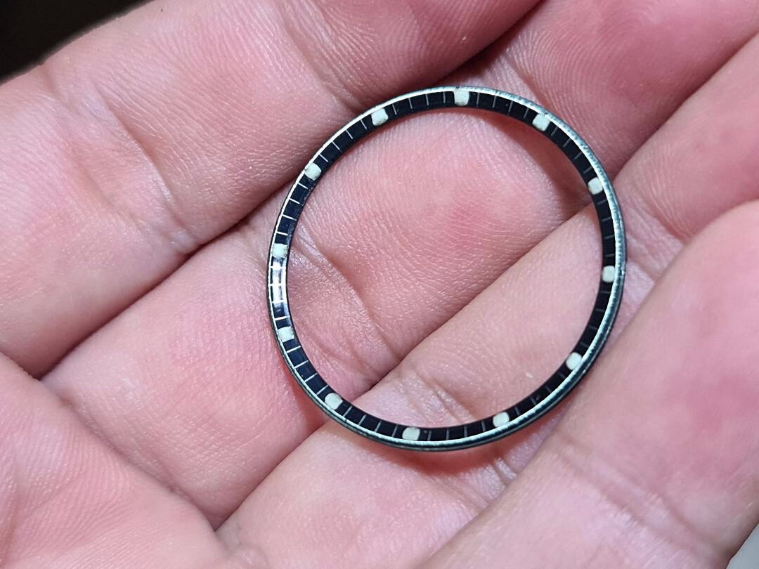 RARE ORIGINAL BLACK CHAPTER DIAL RING SEIKO NAVIGATOR TIMER