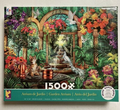 Ceaco 1500 Piece Jigsaw Puzzle Atrium de Jardin Garden Atrium 32 x 24