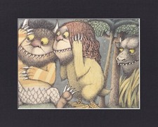 8X10" Matted Print Art Picture: Where the Wild Things Are, Maurice Sendak