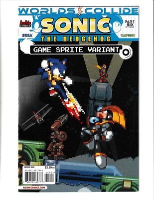 SONIC THE HEDGEHOG 249 FN/VF ARCHIE COMICS BOOK GAME SPRITE VARIANT SEGA (2013)