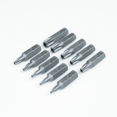 WERA TX Bit mit Bohrung für TORX  TR -Schrauben, ww. T7 - T40, 25mm Biteinsatz