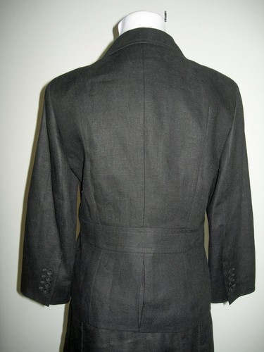 NWT TALBOTS Black Irish Linen Jacket 3/4 Sleeves Sz 4 - Picture 2 of 5