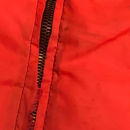 Vintage Camouflage/ Safety Orange Puffer Reversible Hunting Vest Size M See Pics - Picture 7 of 8