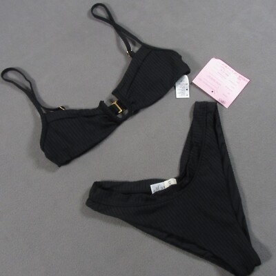 L Space Bathing Suit Set Small Bikini Bottom Mercer Small Top Peyton Black Beach