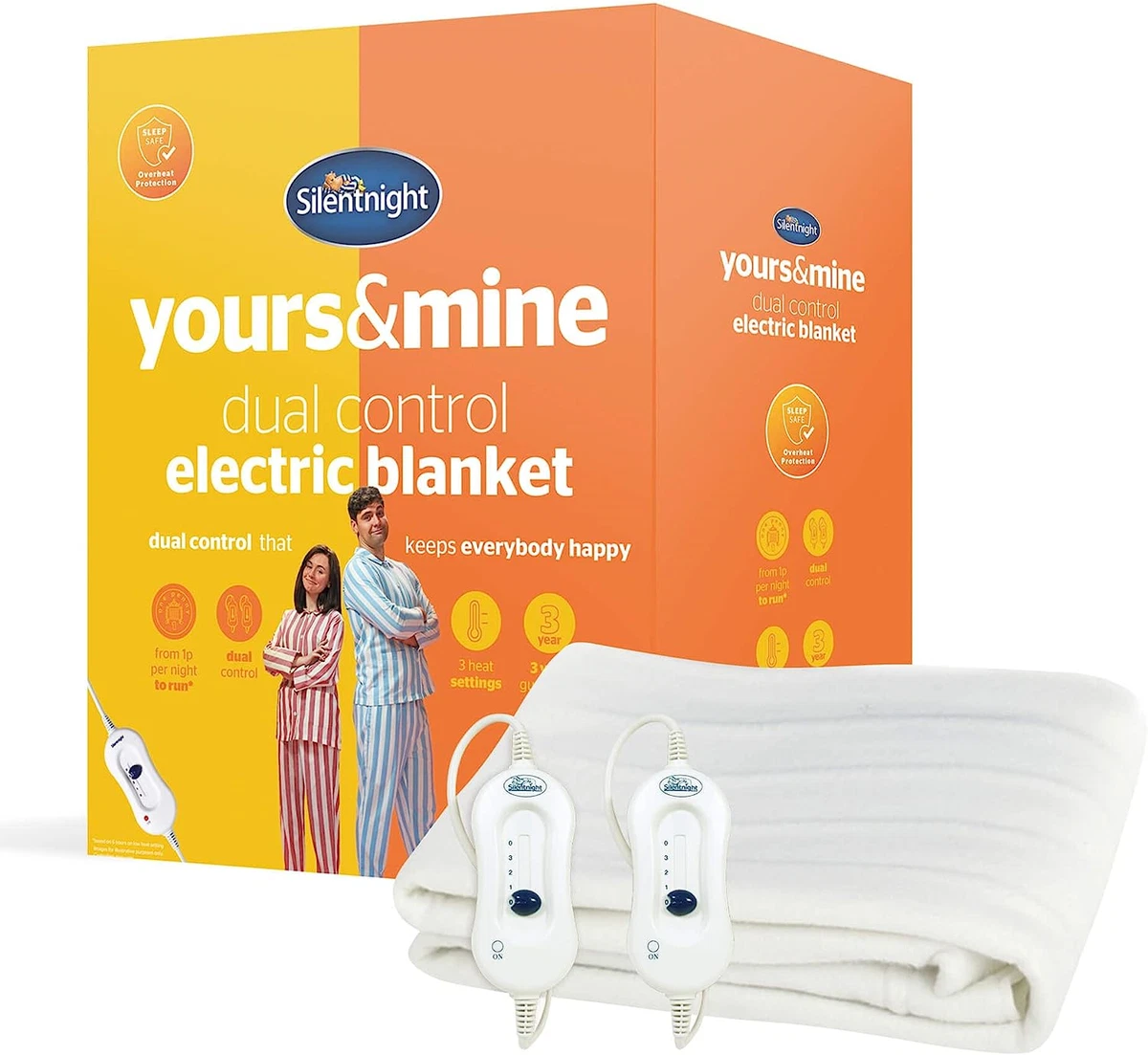 Silentnight Dual Control Electric Blanket King Size - Heated Electric  Underblan | eBay