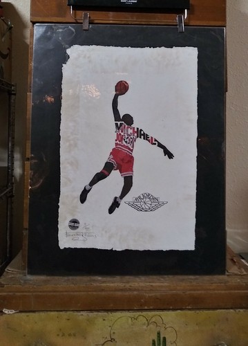 Michael Jordan, 23... Limited Edition Print Hand Signed Fairchild Paris - Picture 3 of 12