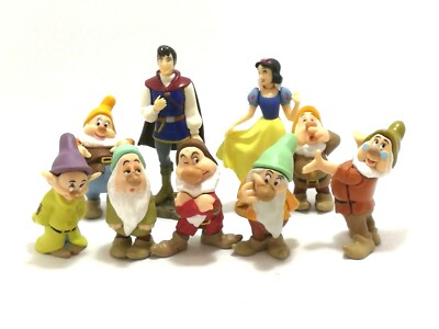 Disney Japan TOMY Choco Egg Snow White Dwarf Set Miniature Mini Figure Toy Kid