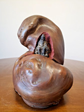 Edo Period Japan Antique Buddha Statue Wood Carving Kannon Statue Asia Art