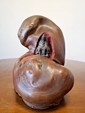 Edo Period Japan Antique Buddha Statue Wood Carving Kannon Statue Asia Art