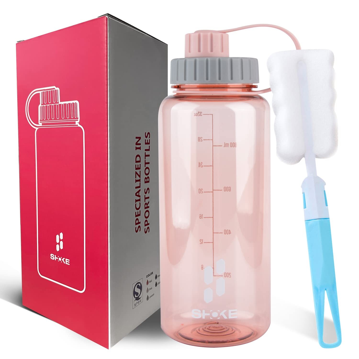 1 Liter Water Bottle, 32oz BPA Non-Tritan Wide Mouth Leakpro