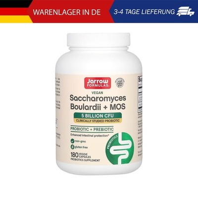 Jarrow Formulas, Saccharomyces Boulardii Plus MOS, 5 Milliarden, 180 vegetarisch