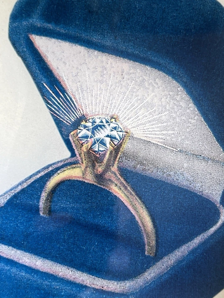 John Derian декупаж маленький стеклянный поднос безделушка блюдо помолвочное кольцо в коробке - Изображение 2 из 4