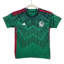 ADIDAS Boys 20 Jersey Messi 12 Mexico Soccer Futbol Slim Fit Green Red Logo