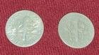 2 Silver Roosevelt Dimes 1946 1948 USA Coins