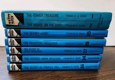 Lot of 7 : The Hardy Boys : Hardcover : # 1,2,25,26,27,34,36
