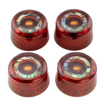 Musiclily Pro 4Pcs Amber Metric Abalone Top Guitar Knob For Epiphone Les Paul SG