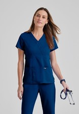 Grey's Anatomy 4153 - Riley Top -3 Pocket V-Neck Scrub Top