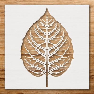 Leaf Design with Snake Word Home Decor Reusable Stencil - StencilAir