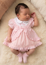 PREMATURE BABY GIRLS DRESS SET PINK PREM LACE OUTFIT CLOTHES TINY NEWBORN  GIRL