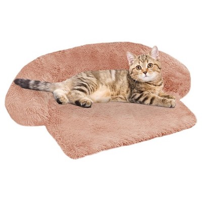 GGIB Calming Dog Bed Fluffy Plush Dog Mat for Furniture Protector with Removable