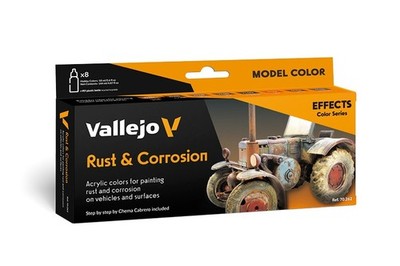 Vallejo 70262 RUST & CORROSION SET 8 COLORS 18 ML