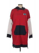 Vintage Tommy Hilfiger Colorblock Hoodie Sweatshirt Dress L Logo Spellout