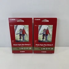 Canon Inkjet Photo Paper Plus Glossy II 4" x 6" 200 Sheets Total PP-301 Lot Of 2
