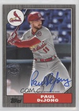 2022 Series 1 1987 Topps Baseball Black 21/199 Paul DeJong #87BA-PD Auto 4t6