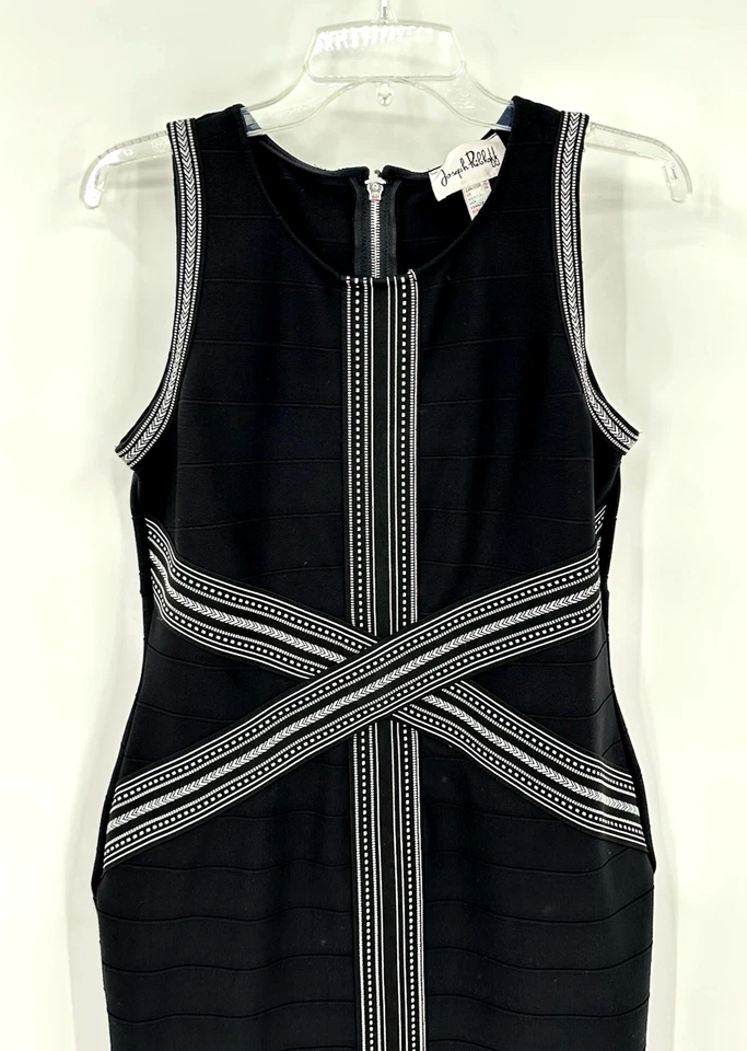 JOSEPH RIBKOFF Vestido Bodycon Funda Punto Prendas Sin Mangas Negro Cremallera 12 Foto 3 de 4