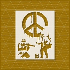Banksy CND Soldiers Stencil   Street Art, Graffiti, Urban, Pop Culture Design