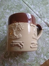 Bourne Denby Antique Mug Vintage Pottery 5" high 7" wide