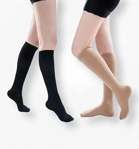 Women Opaque Knee High Trousers Pop Up Socks Black-White-Tan Colour 3,6,12 PACKS