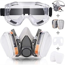 6200 16 IN 1 Full Face Gas Mask Chemical Paint Spray Vapor Respirator Reusable