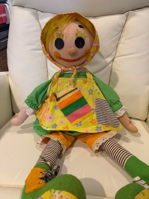Vtg Rare Dakin Lucy Mae Dress Up Rag Doll 1967 Learn To Dress  