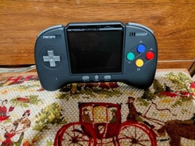 RetroDuo Portable SNES V2.0 Handheld System - Black with Retrogen Adapter