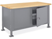 Pack of 1 Standard Cabinet Workbench - 60 X 30" Maple Top With Square Edge