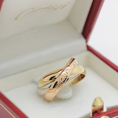 Les must de Cartier Trinity Tricolour 18KT Gold mit Cartier Box in Gr. 50