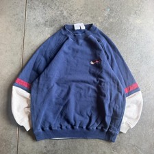 Vintage 90s Nike RARE Colorblock Embroidered Sweatshirt Heavyweight Mens Large