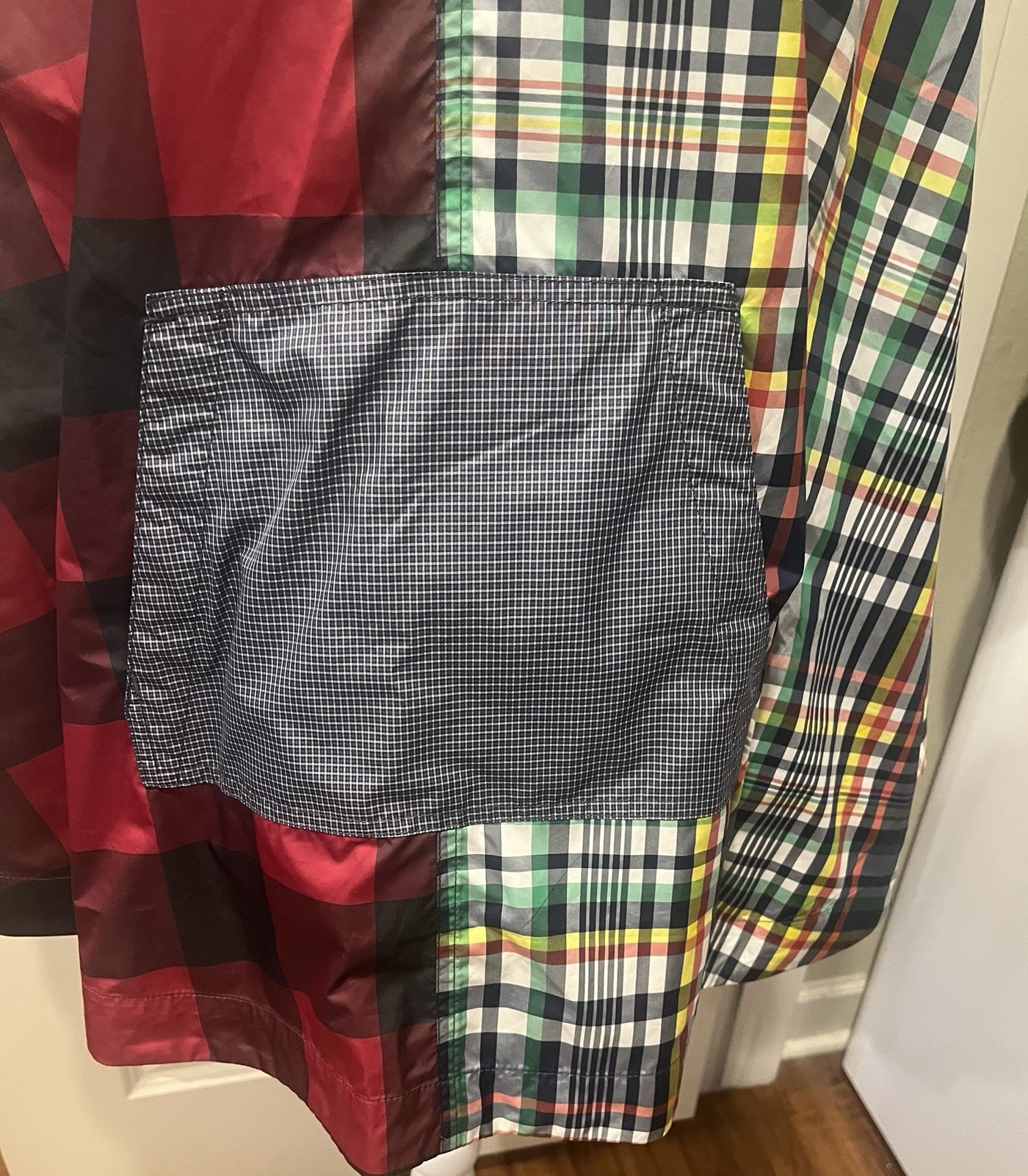 Woolrich Plaid Patchwork Hooded Pullover Rain Hoo… - image 3