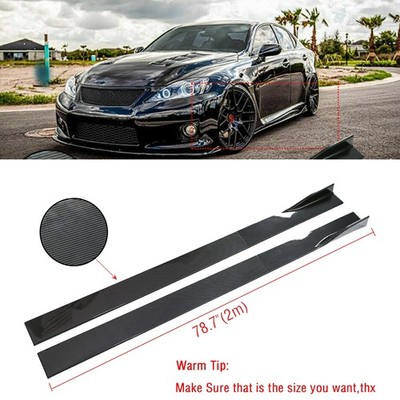 Carbon Fiber 2m/78 Side Skirt Extension Lip Rocker For Infiniti G37 Sedan Coupe