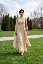 Beige Bridesmaid Gown By JJ'S House